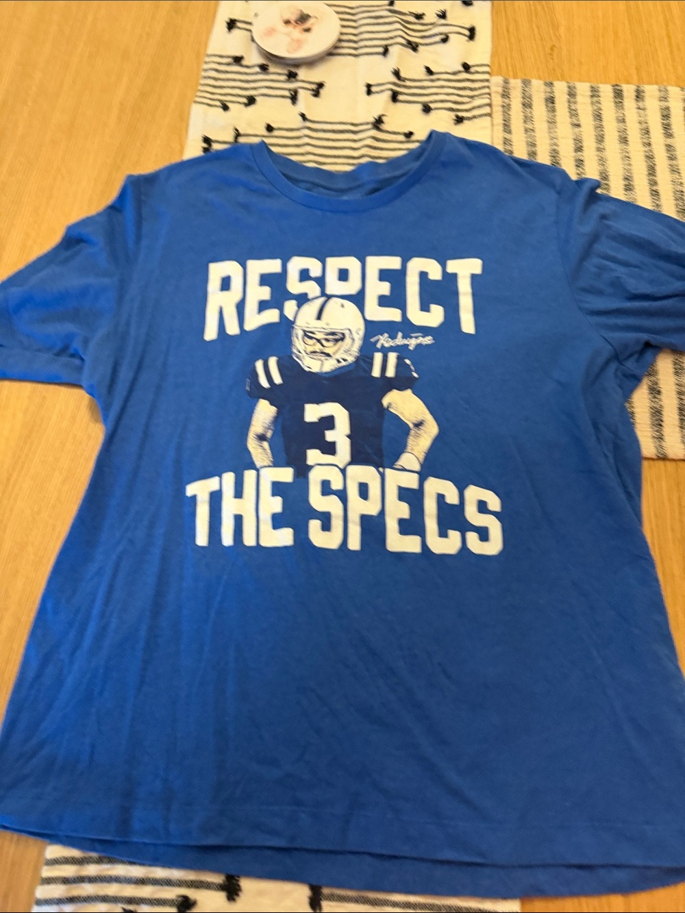 Blue Graphic Men's T-Shirt - 'Respect The Specs'